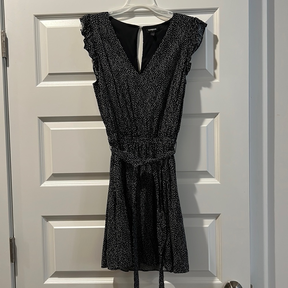 Black and white work dress